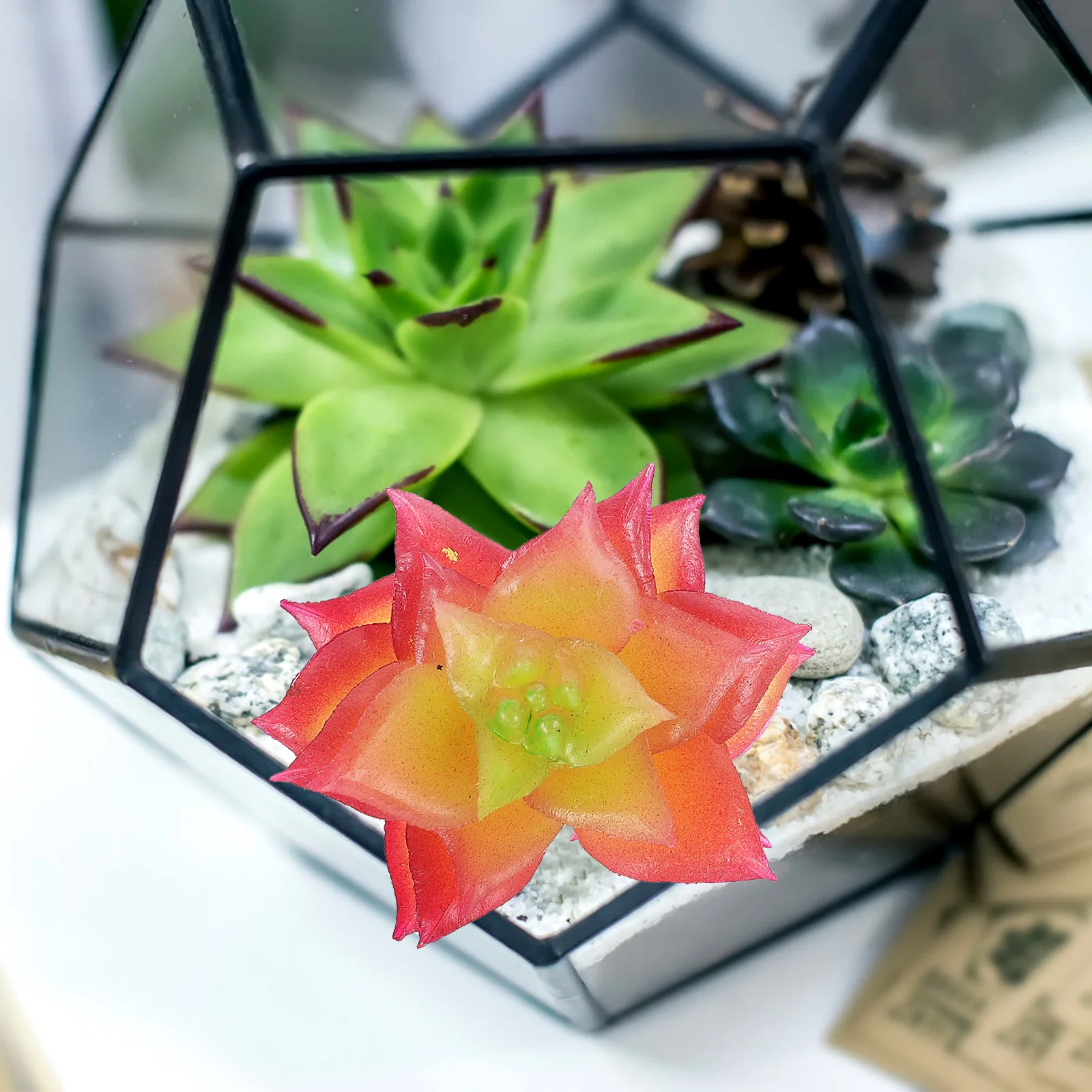 

13Pcs Artificial Succulent Plant Decor PVC Fake Succulent for Home Office Party Wedding Rustic Farmhouse Arrangement