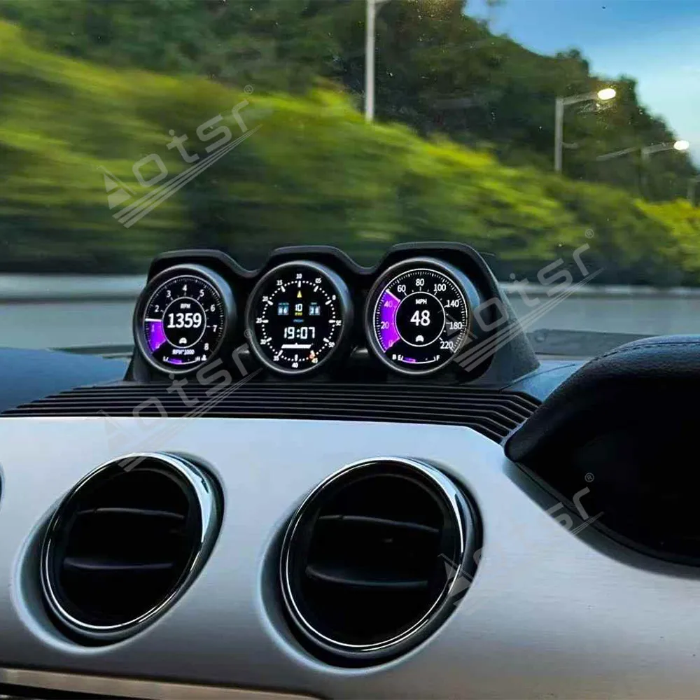 

For Ford Mustang 2015-2023 Center Triplex Meter Car Digital Speed Virtual Instrument LCD Dashboard Panel Head unit