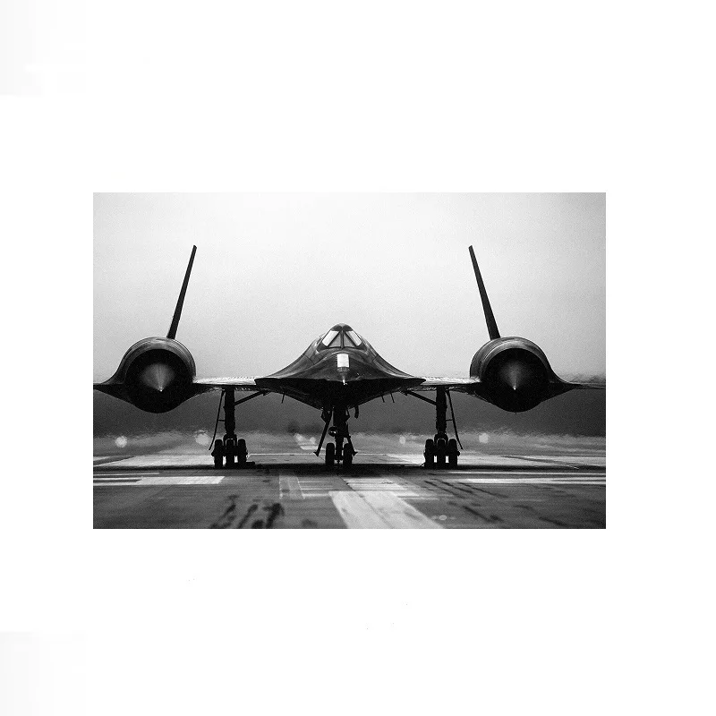 SR-71 Blackbird Jet Front View Takeoff Photo, Art Print Canvas Poster, Living Room Decor, Home Wall Picture