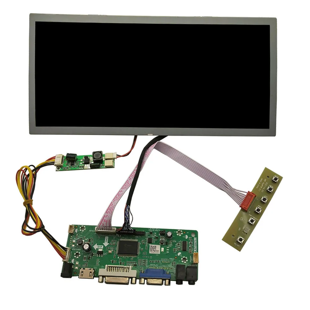 Imagem -03 - Lwfczhao-kit com Tela Lcd 12 Polegadas 1280x480 Hdmi Dvi Vga 2av Painel de Controle Monitor Lq123k1lg03