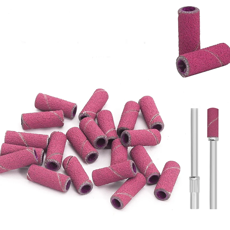 60 Stück 3mm Mini Zebra Nagelschleifbänder 180 Körnung Elektrische Nagelbohrer-Bits Gel-Politur-Entferner Nagelfeile Maniküre-Zubehör Werkzeug