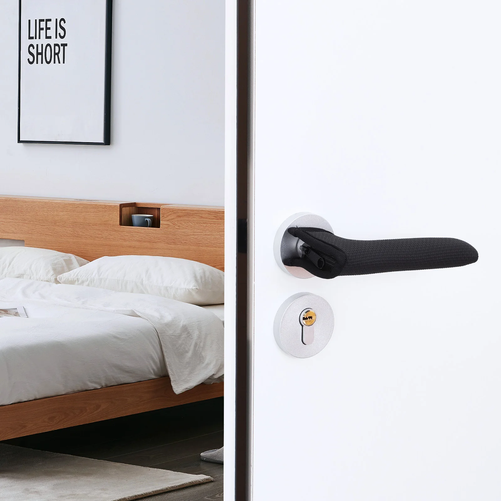 

4 pcs Handle Covers Heat Resistant Non-Slip Door Knob Protector For Hot Handles Cabinet Door Knob Covers Stylish Solid Color