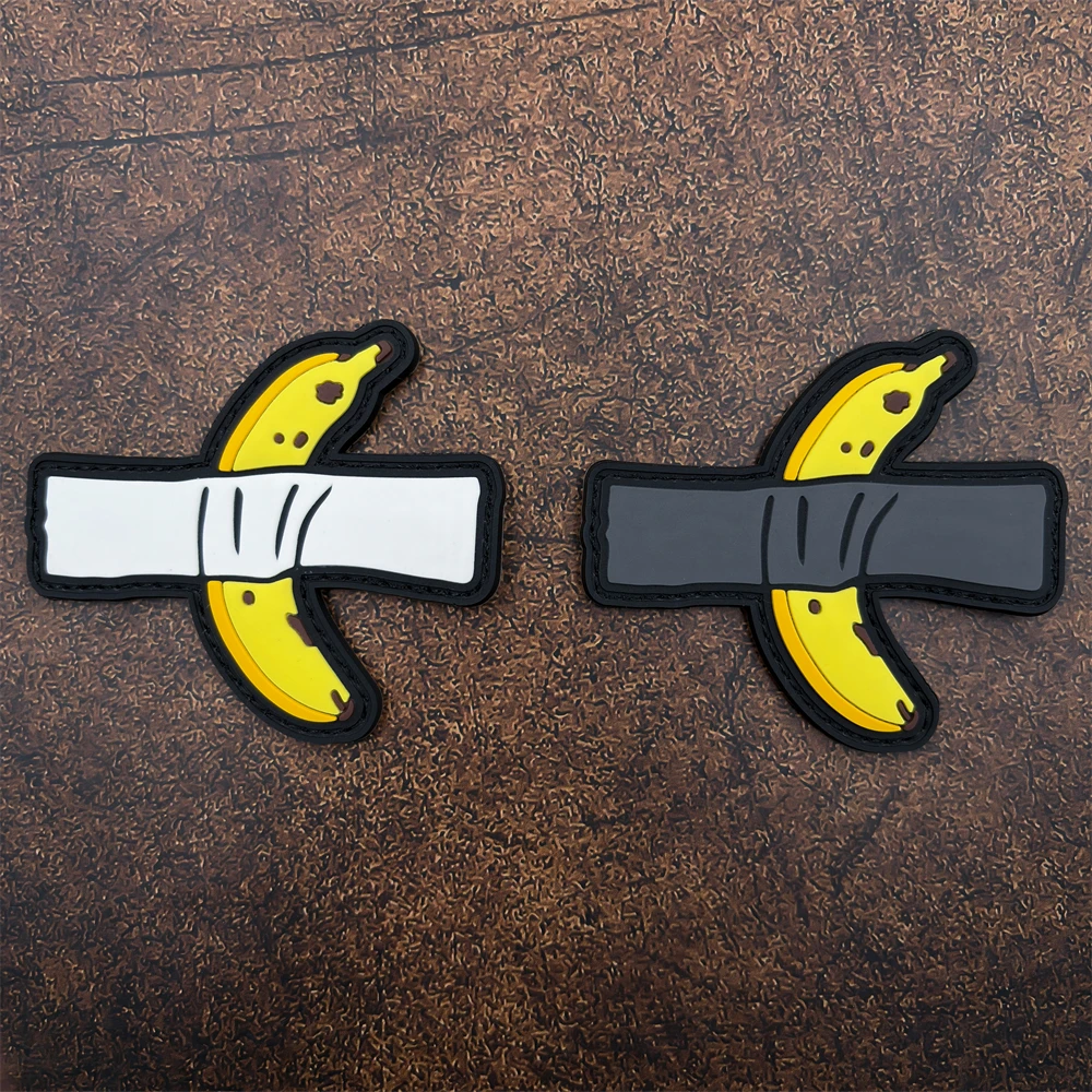 Entertaining Banana-Shaped Decorative Velcro Patches, Pvc Glow-In-The-Dark Material, Includes Matching Felt Backpack, Baseball Cap, Jacket, Suitcase DIY Decorative Patches, Badges, Appliques