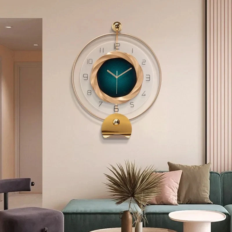Minimalist Luxury Wall Watch Bedrooms Modern Alarm Digital Clock Wall Metal Wall Art Aesthetic Wanduhr Living Room Decoration