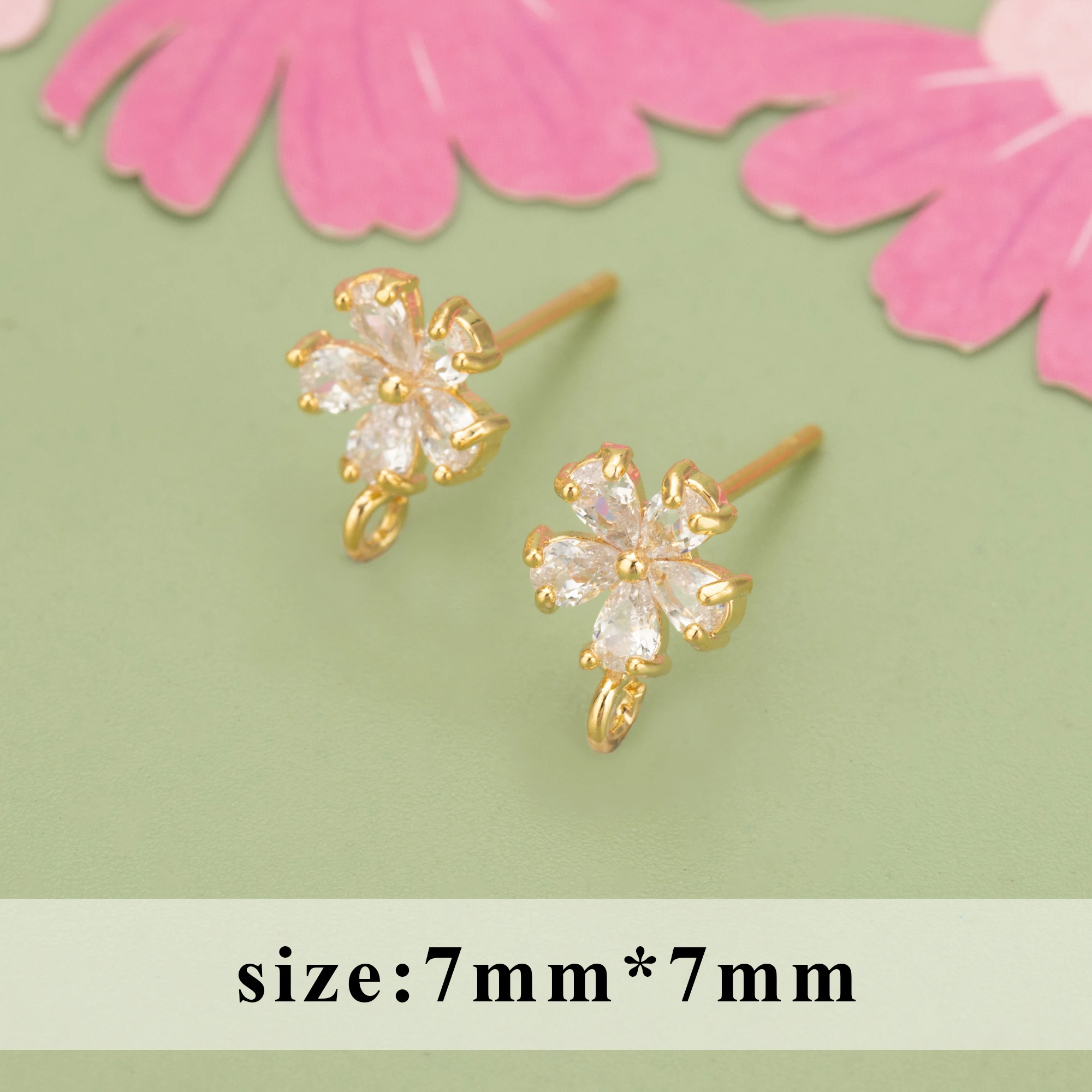 YEGUI MC76,jewelry accessories,18k gold rhodium plated,copper,zircons,hand made,charms,jewelry making,diy earrings,10pcs/lot