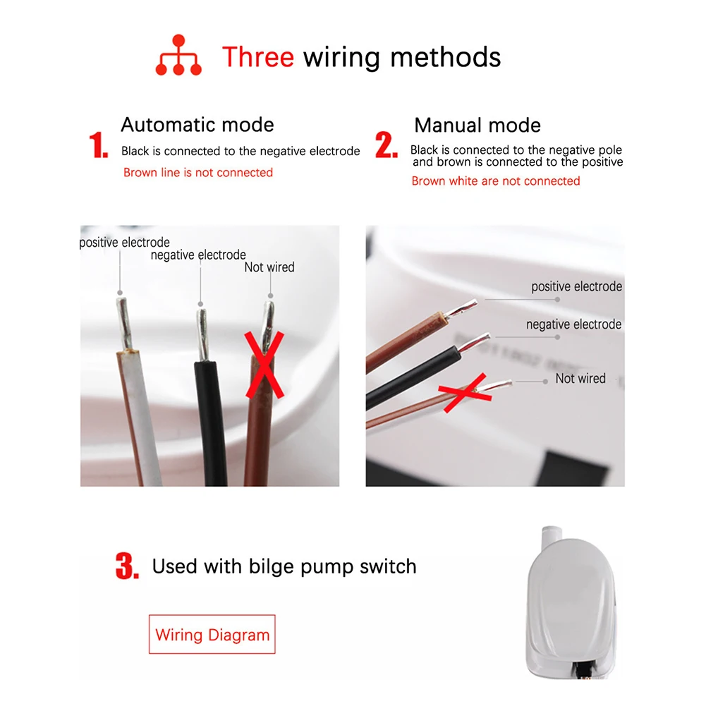 تيار مستمر 12 فولت 24 فولت التلقائي مضخة نزح 1100GPH قارب صغير مضخة نزح التلقائي قارب غاطسة مضخة مياه الآسن لليخوت البحرية العبارة