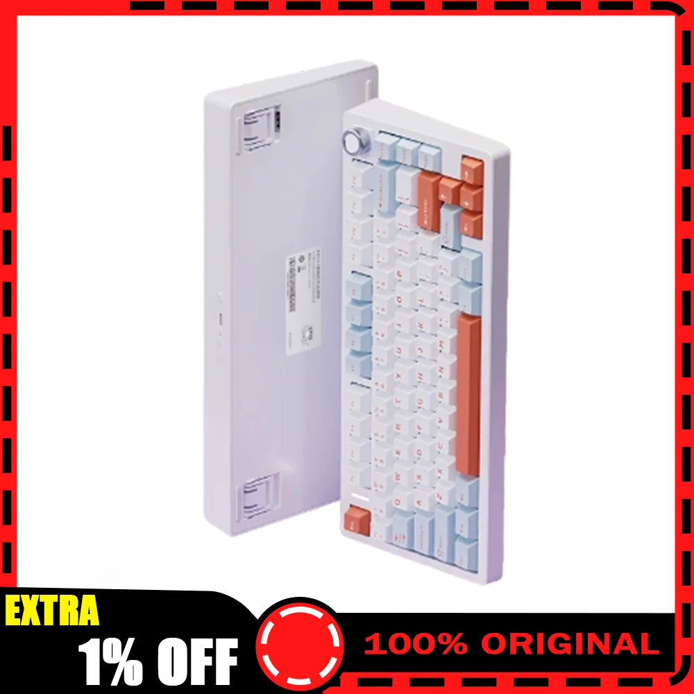 VGN N75 V2 Wireless Keyboard Full key Hot Plug E-sports Keyboard 8000mAh Large Battery Capacity Gasket Structure Pc Accessories