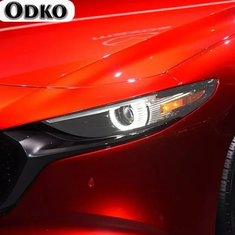 

Для Mazda 3 BP 2019 2020-аксессуары, 2 шт., защитная пленка для фар автомобиля, восстановление фар, прозрачная черная наклейка из ТПУ