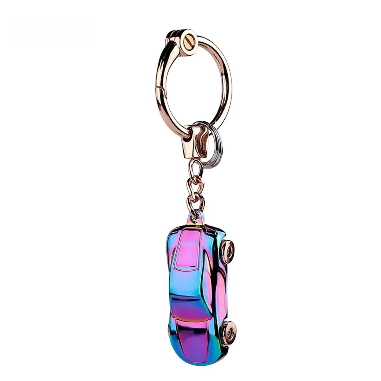 Cute Car Keychain Pendant Creative Personality Sports Car Model Keyring Spotlight Accessory Fashionable Keychain Bag Charm