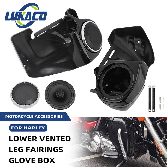 Motocyklowe dolne wentylowane owiewki na nogi Cap Glove Box Harley Touring 1983-2013 Road King przemieszczanie się po ulicy Electra Glide Ultra Classic