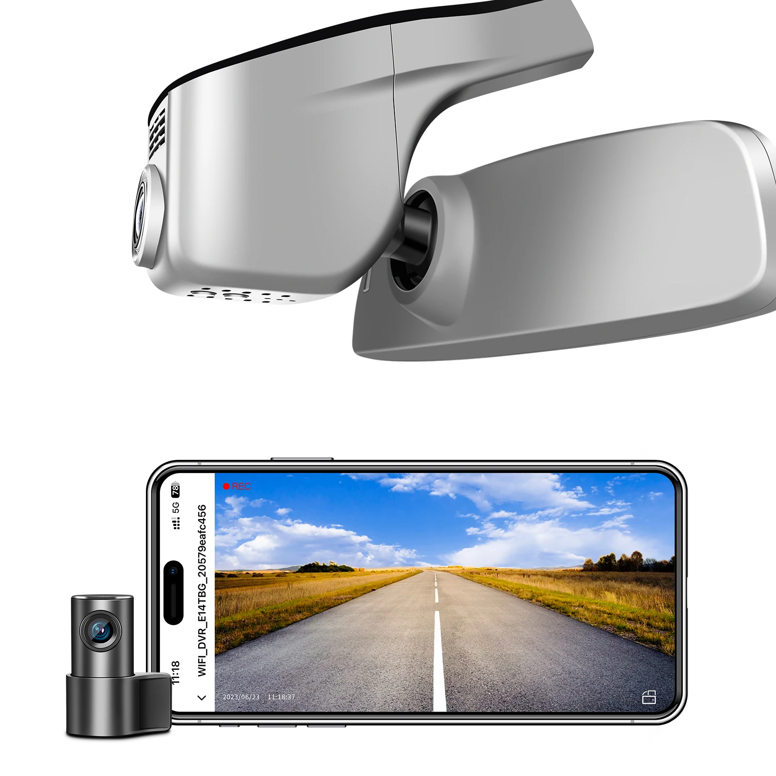 4K Dashcam voor VW Polo 2018-2024 Caddy 2016-2026 Touran 2016-2024 Auto Recorder (Model A) GPS WiFi APP Nachtzicht Dashcam - afbeelding 1