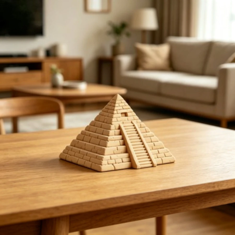 3D Printed Egyptian Pyramid Model Miniature Ancient Egypt Architecture Ornament Home Office Desk Decor Feng Shui Craft Gifts