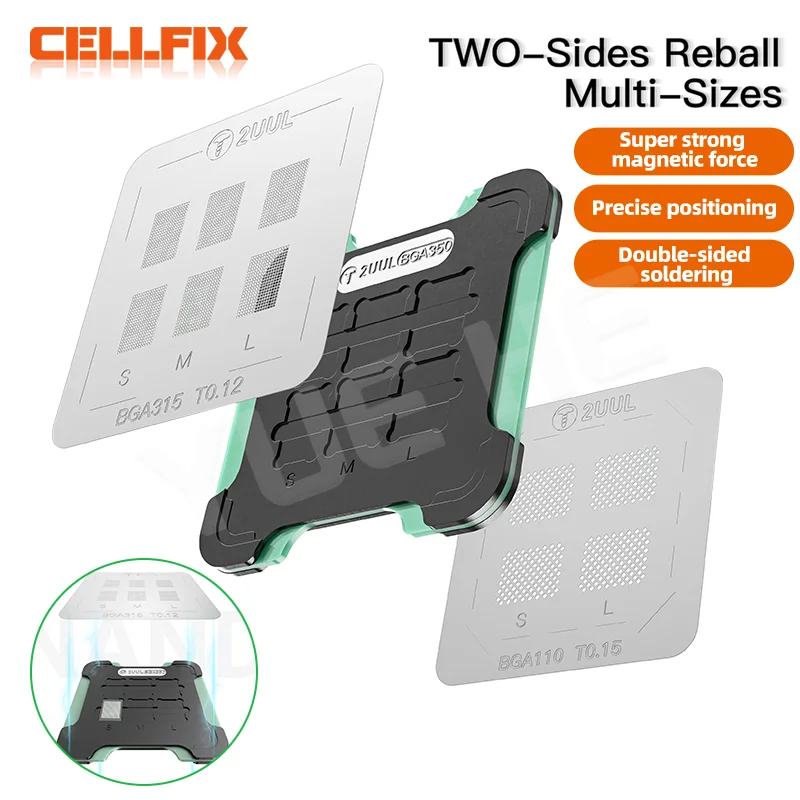 

2UUL BH16 Dual Magnet Motherboard Repair Stand - Magnetic Base Platform for iP8-16 PRO MAX Reballing Soldering Middle Layer