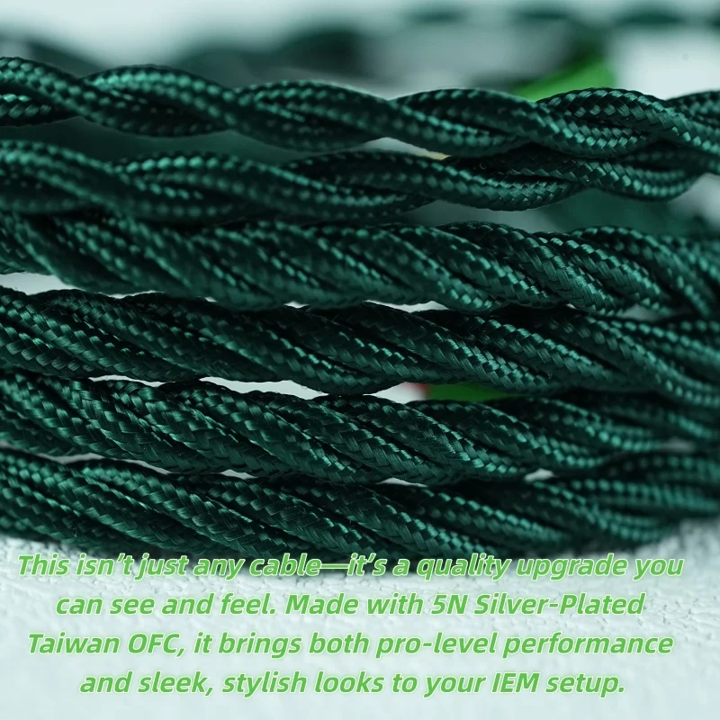 XINHS F08 Mo Yu IEM Upgrade Cable | 5N Silver-Plated Taiwan Oxygen-Free Copper (OFC)