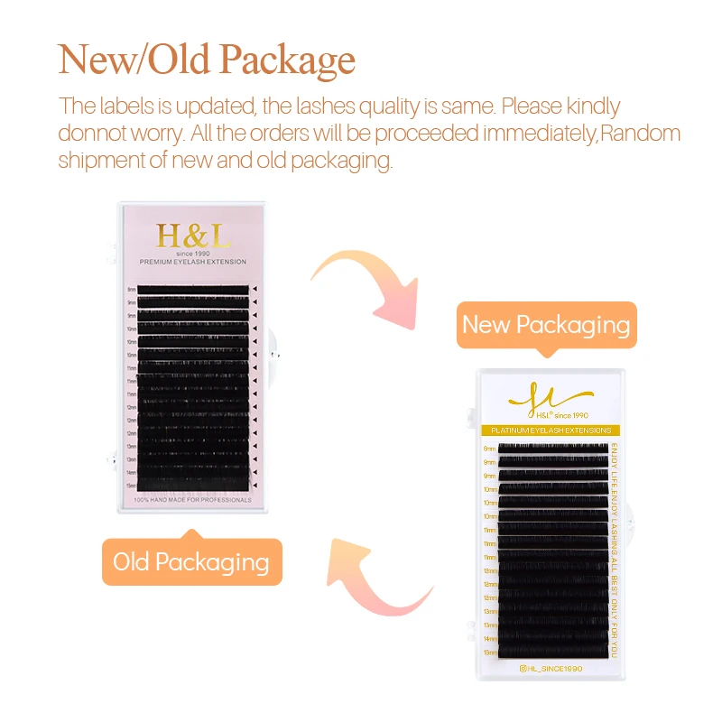 H&L SINCE 1990Korean PBT Mink Eyelashes L/L+/LC/LD/M(LU) Curl 8-15 Mix  Individual Eyelashes for Grafting L Shaped Makeup Lashes images - 6