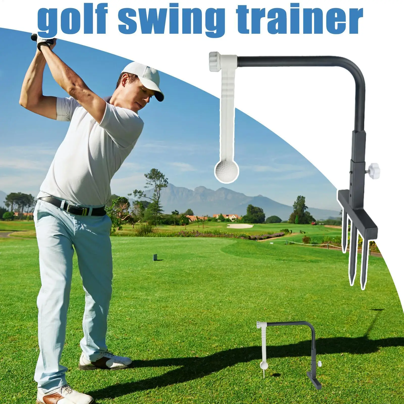 

Тренировочное пособие для качелей в гольфе, регулировка высоты, тренировочное пособие для игры в гольф, тренировочное пособие для заднего двора, спорта на открытом воздухе, дома