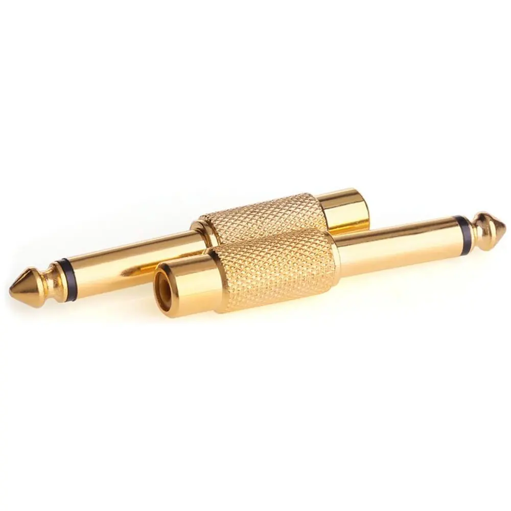 RCA Female to 6.35mm TS Mono Plug Audio Connector New Upgrade Quarter Inch 6.35mm Mono Plug Male to RCA Female Connectors