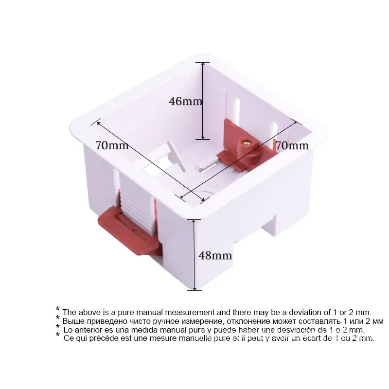 Gypsum Board Concealed Box Trunking 46mm Wall Switch Socket Bottom Box For Home Improvement