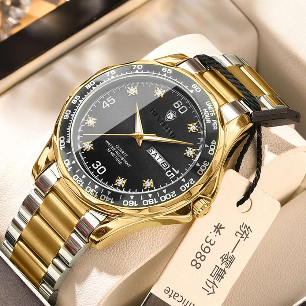 

High Quality Luxury Brand Fashion Quartz Wristwatches Men Diamond Watch For Man Clock Digital Dial Automatic Watches Mens Gifts