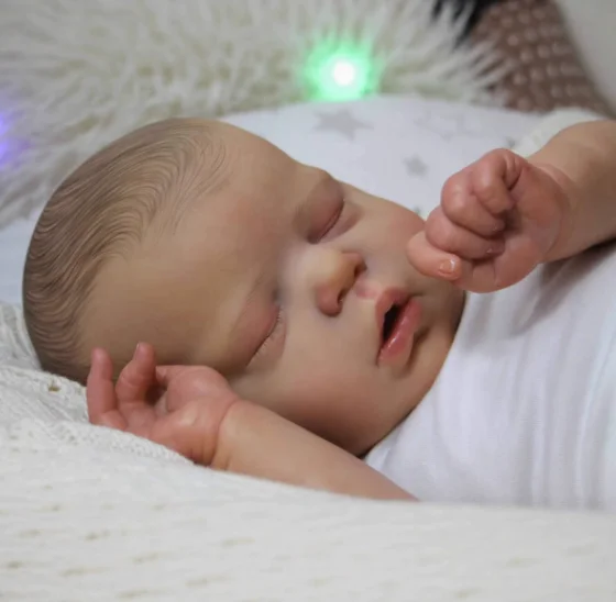 55 cm 천 몸 신생아 부드러운 실리콘 잠자는 살아있는 진짜 터치 공주 Muñecas 다시 태어난 아기 소녀 크리스마스 선물 유아 장난감