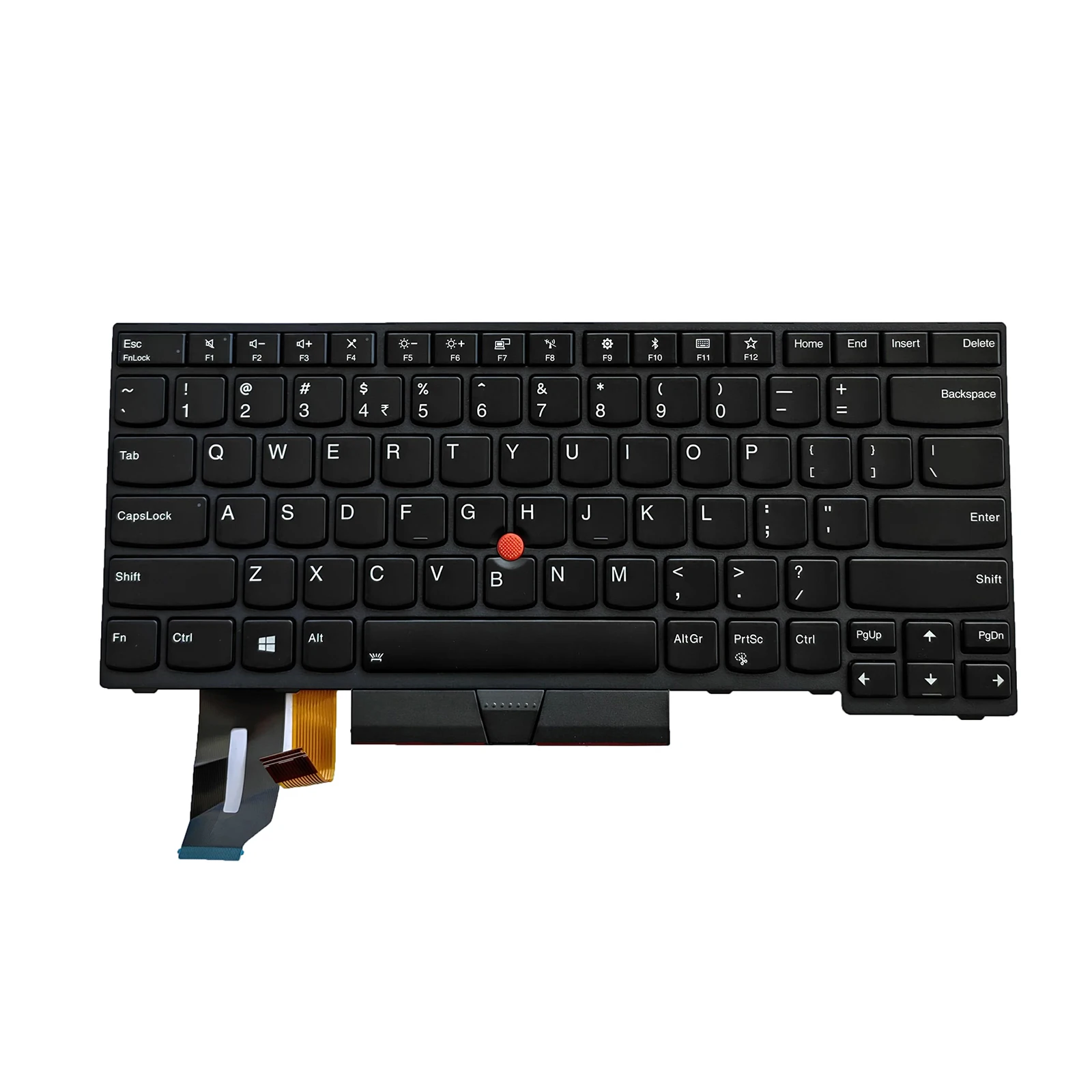 Imagem -03 - Teclado de Laptop us ru para Lenovo Thinkpad E480 E485 E490 T480s T490 T495 L380 L390 L480 L490 P43s