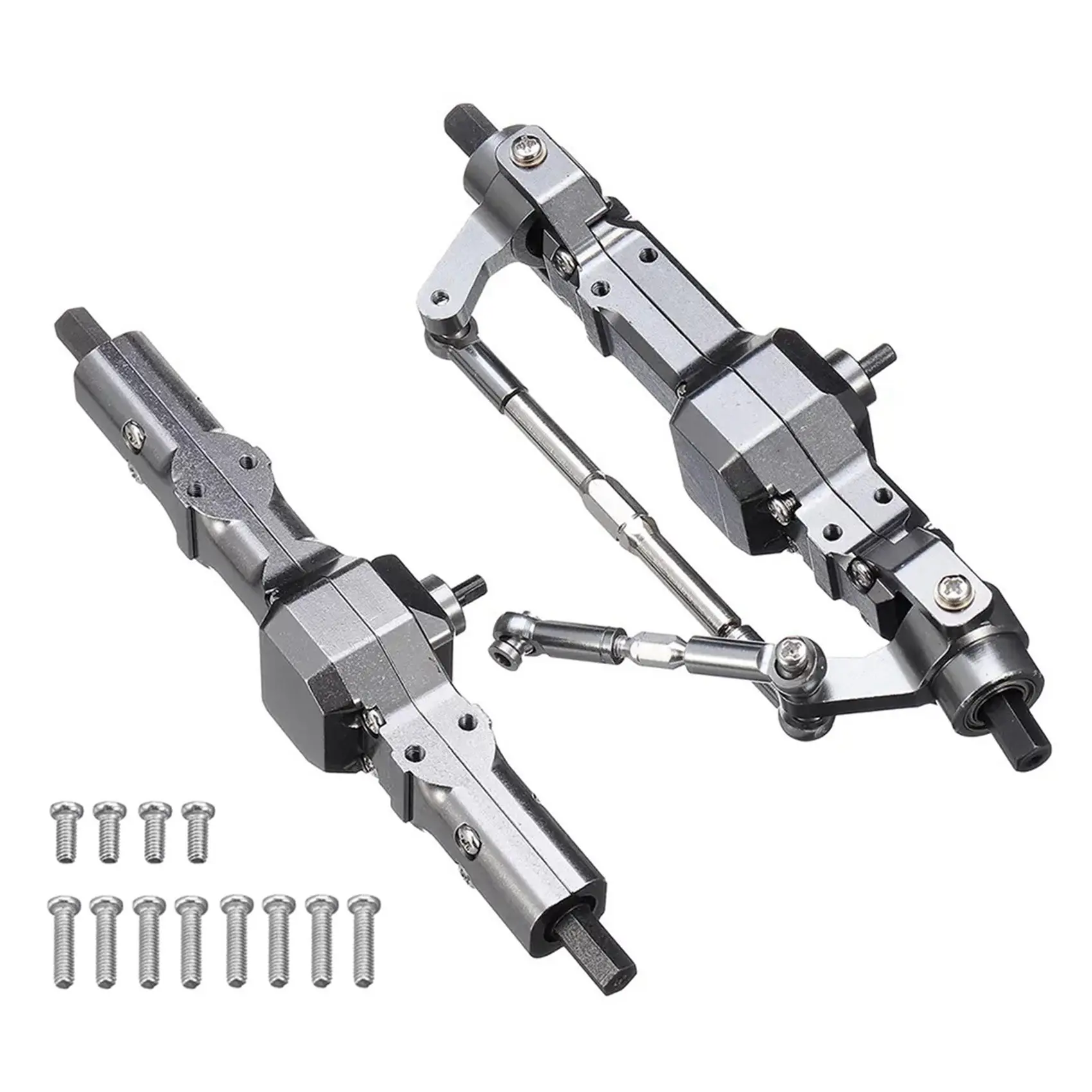 WPL B14 B24 C14 C24 C34 1/16用 CYGJ-プルロッド タイロッド プルロッドベース ショックアブソーバー & メタルフロント&リアブリッジアクスルギアボックス