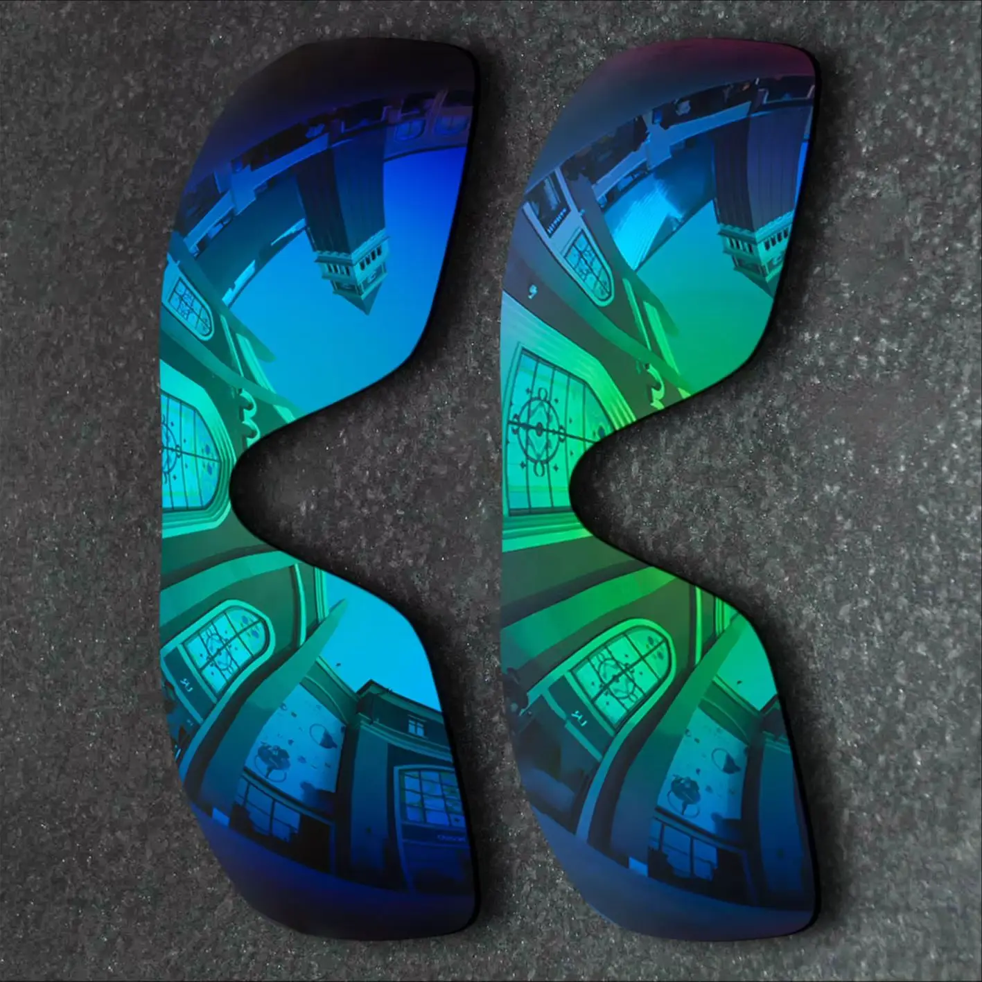 

Sky Blue&Jade Green Sunglasses Polarized Replacement Lenses for Oakley Batwolf