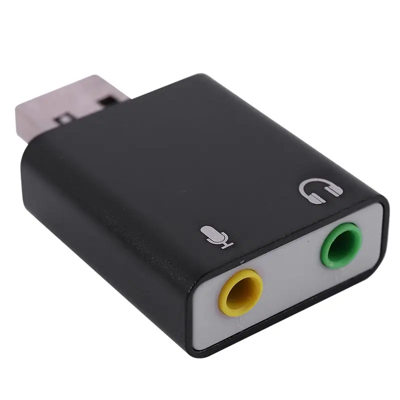 M51K-5X 7.1-Channel Aluminum Alloy USB Sound Card Computer External Sound Card USB7.1 Sound Card Analog Sound Card