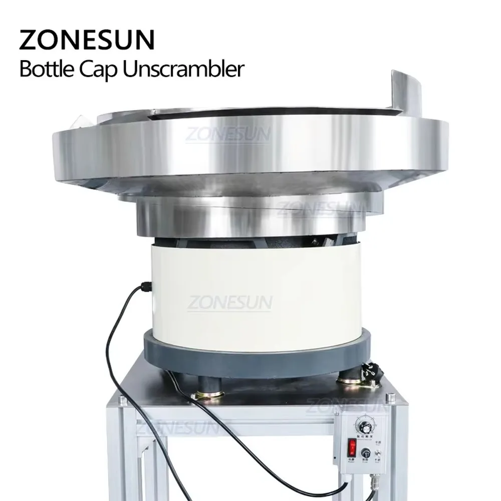 ZONESUN Vibratory Feeder Pump Sprayer Cap Bowl Feeder Automatic Bottle Sorter Unscrambler for Capping Machine