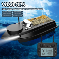 V030 GPS Fishing Bait Boat 800M Remote Control Dual motor 180 fishing points 12V 3KG Load Auto Cruise RC Boat With Night Light