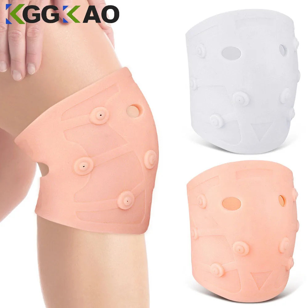 

1PCS Silicone Knee Braces,Magnetic Knee Compression Support Sleeve Brace,Thickened Patella Knee Pads Sport Protectors