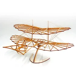 Kit di costruzione di arredamento in legno artigianale fai-da-te Otto Lilienthal aliante balsawood free flight airplane toys regali di natale per bambini