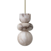 Natural Marble Art LED Hanging Lamps Ceiling Chandelier Lighting Lustre Suspension Luminaire Lampen For Dinning Room
