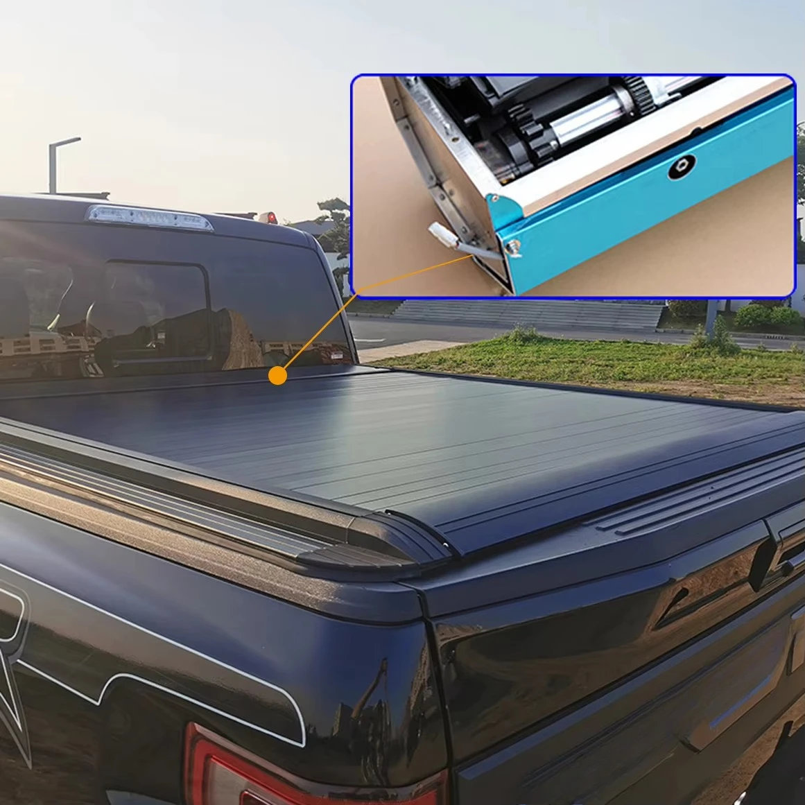 

2025 Hot Selling Aluminum Alloy 4x4 Pickup Truck Bed Cover Waterproof Roll Up Tonneau Shutter Cover For Ford F150 Ranger Raptor