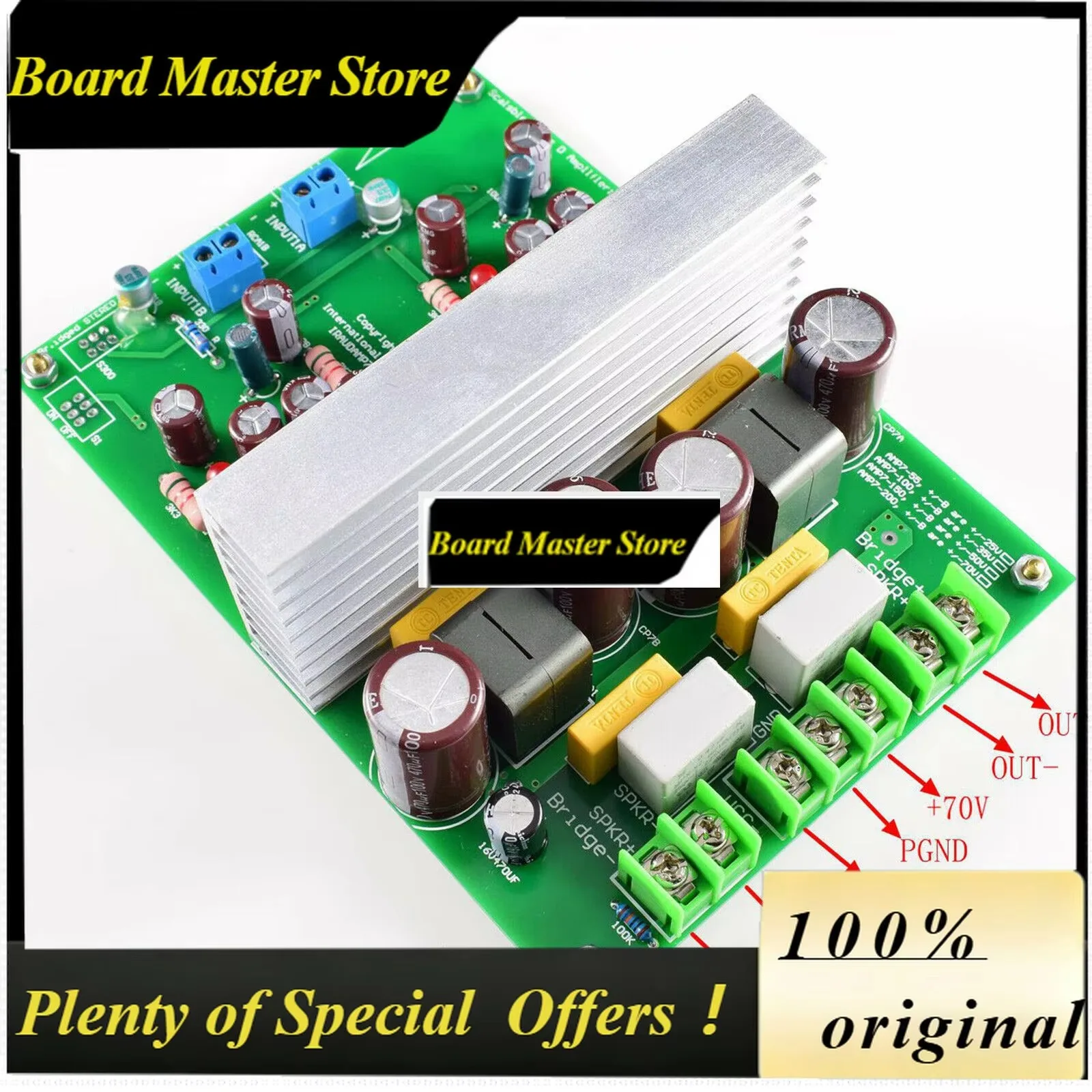 BoMaSL20dx2 Irs2092d 250w+250w Iraudamp7s Class D Amplifier Complete Board