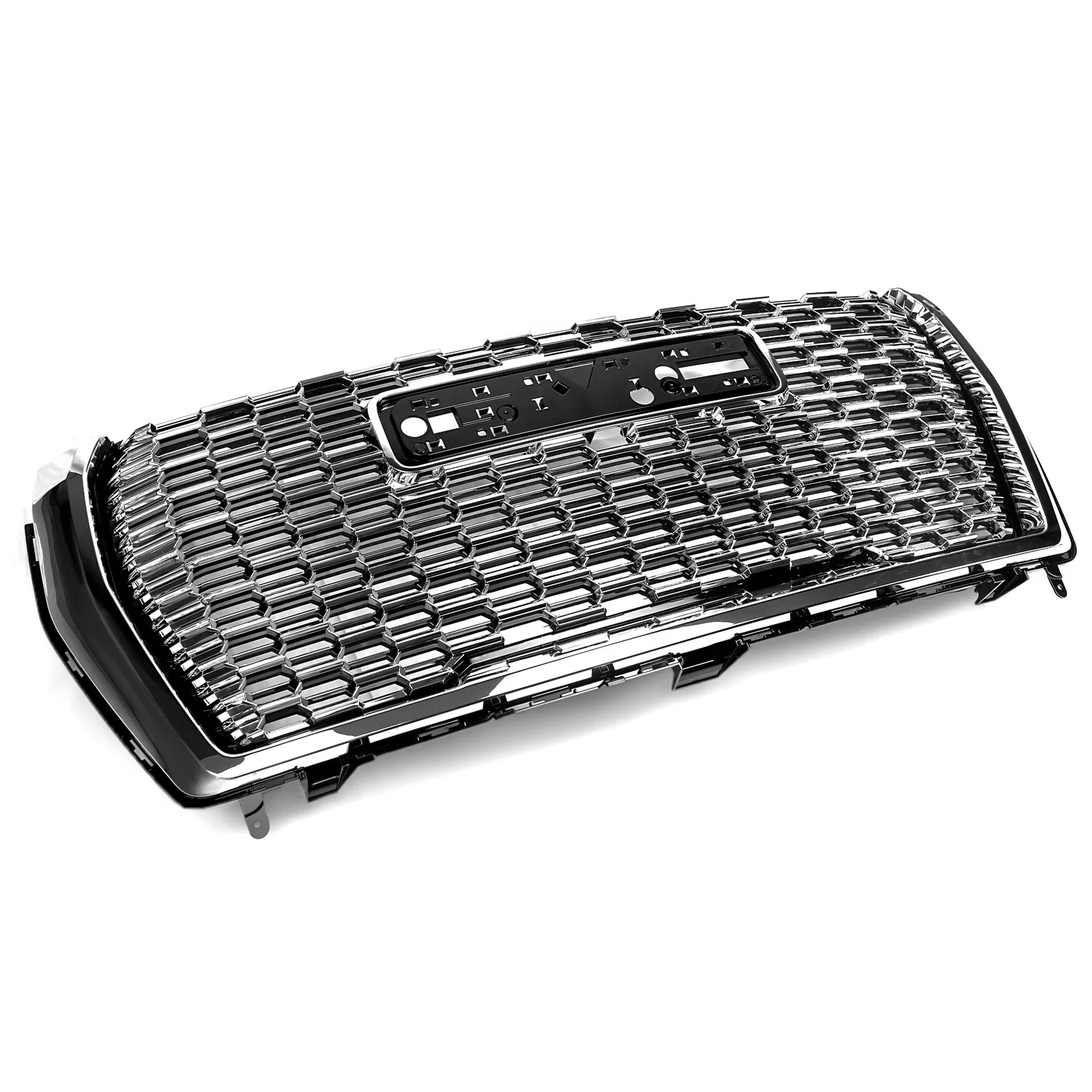 

Auto Front Bumper Grille Cover ABS Center Grill Chrome For GMC Yukon 2021+