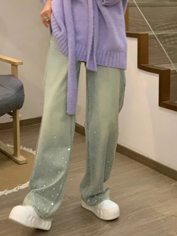 

Jeans Y2K Womens Jeans Emo Clothes Kawaii Cute Japanese Harajuku Sweet Denim Female Trousers Fashion Casual Basic Simple Pastel