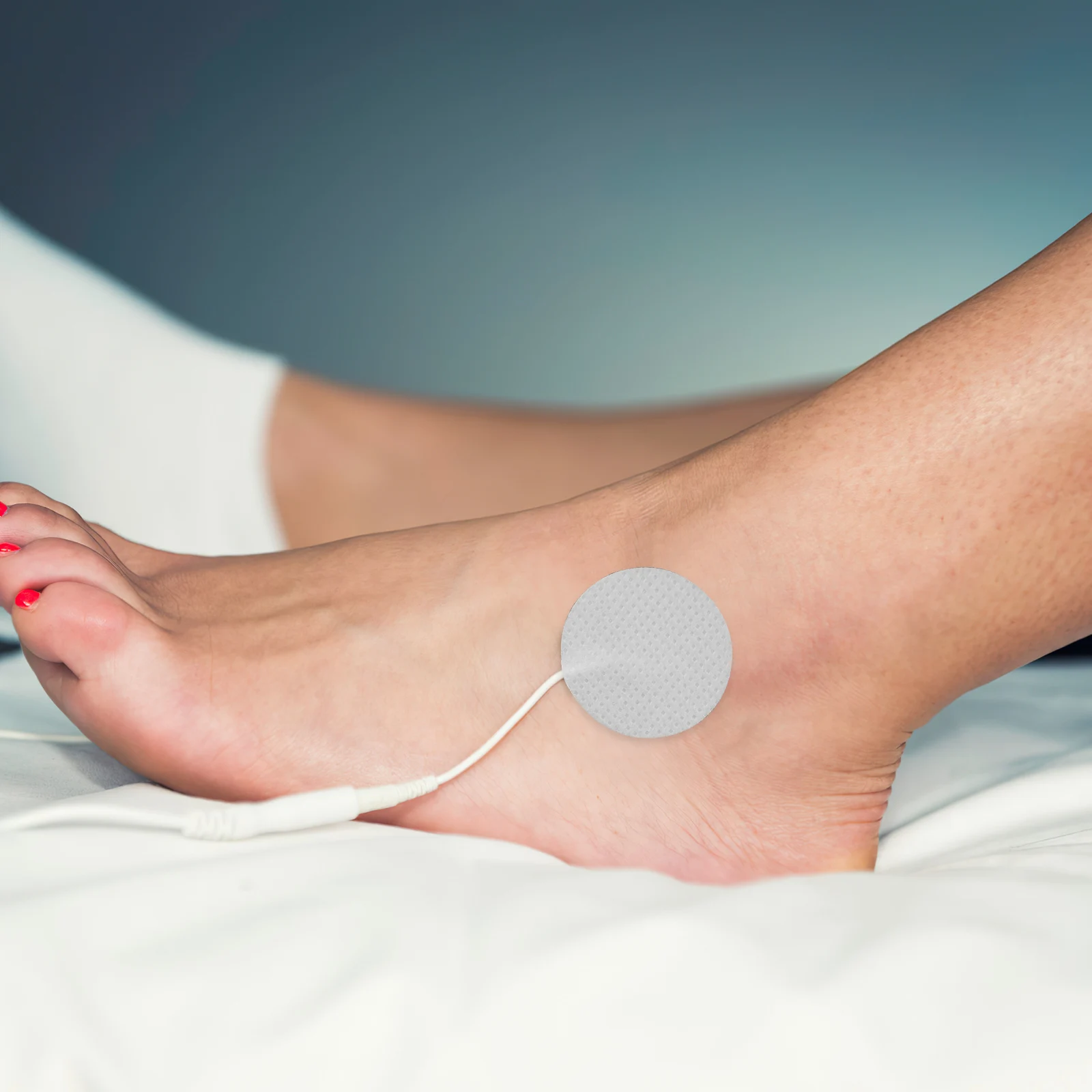 

10 pcs Self-Adhesive Round Massage Flexible Electrode Pads Extended Use Portable Silicone Pads For Whole Body Therapy Teaching