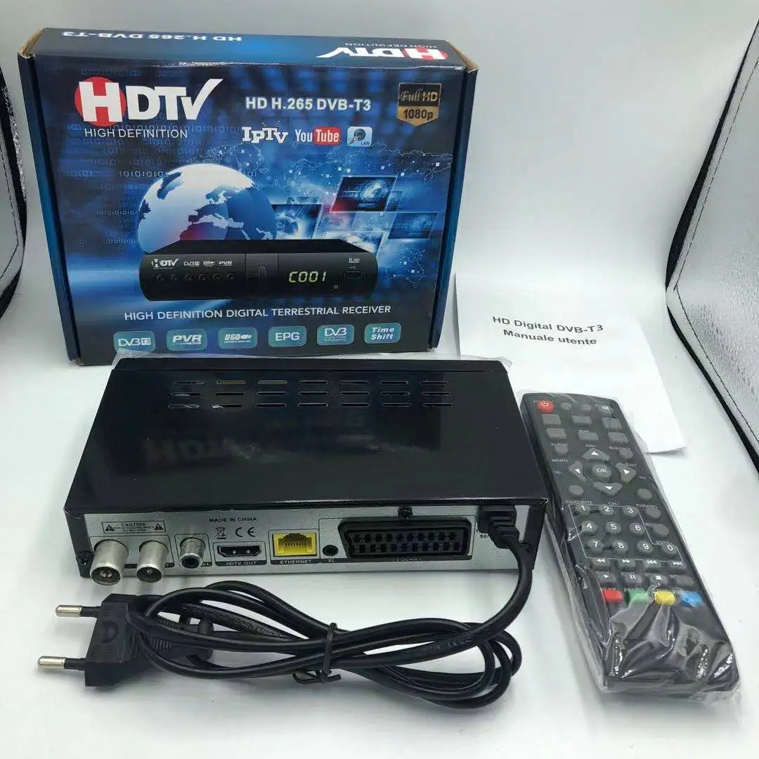 H265 AC3 Hevc Dvb T2 Tv Receive Decoder With Dolby ac3 Hevc 10Bit H265 Updated From DVB-T For Europe Italy Etc