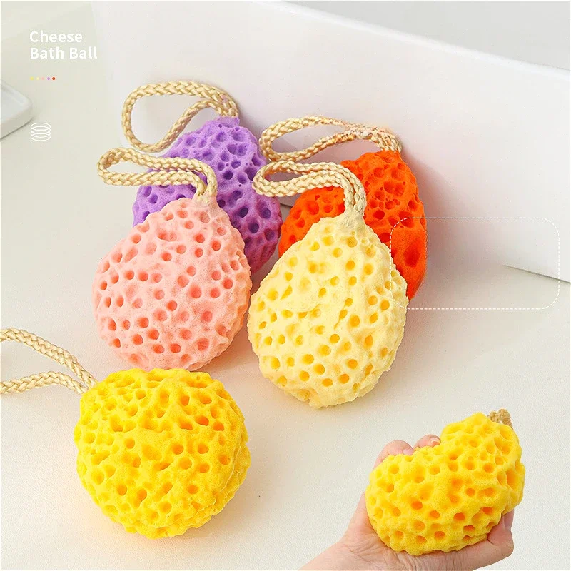 Nuova spugna da bagno per bambini a forma di nido d'ape, spazzola per massaggio, doccia, esfoliante, spugna per la pulizia del corpo e del viso
