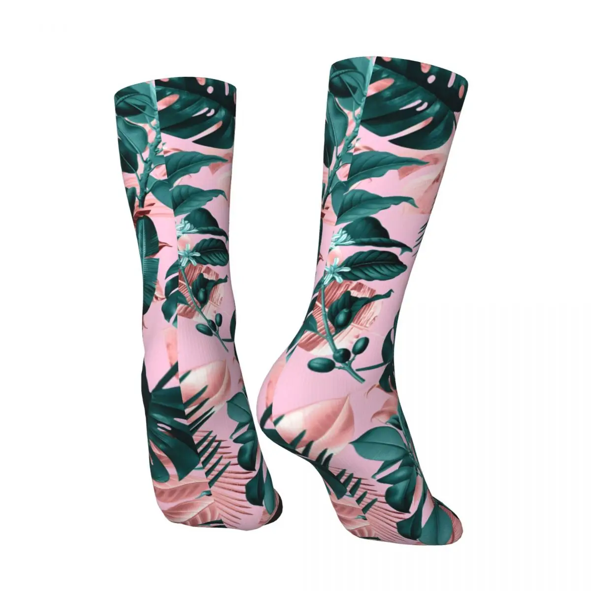 Retro Tropical Garden II Men's compression Socks Unisex Street Style Pattern Printed Novelty Crew Sock