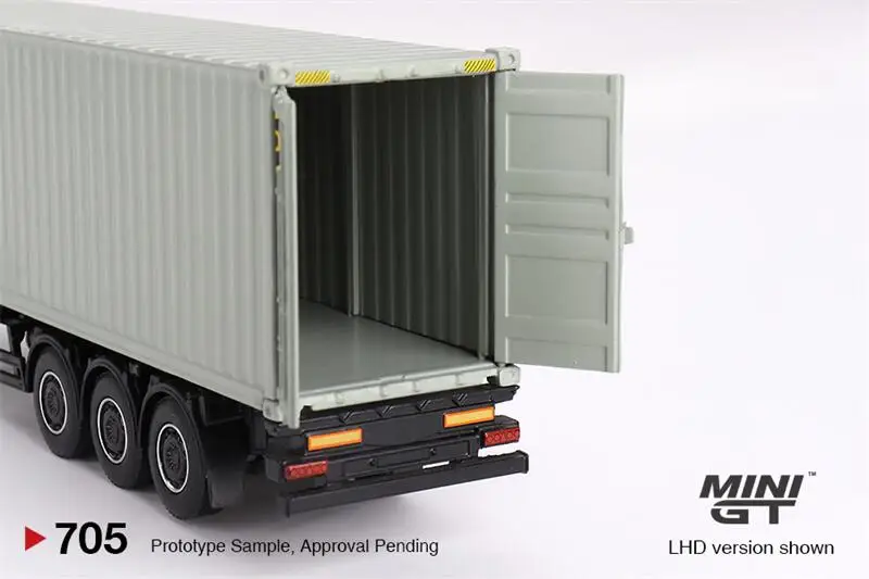 MINI GT 1:64 Actros Trailer w/40 Ft Container 40 truck / Figurine Diecast Model Car