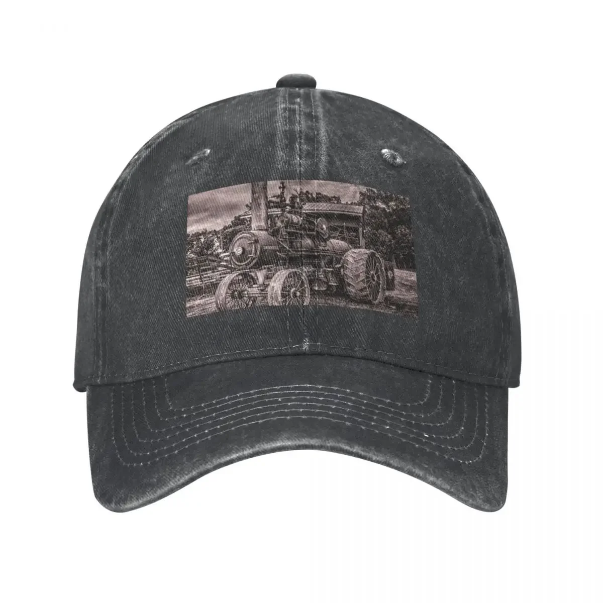 Russell Steam Traction Engine at the Shed Toned Cowboy Hat Trucker Cap sun hat Visor Man Women's