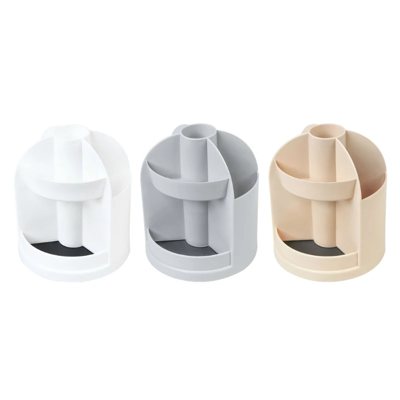

for Creative 360 Degree Rotating Pen Holder Multi Slots Circular Pencil Cup Storage Box Desktop Stationery Cosmetic Makeup Tools
