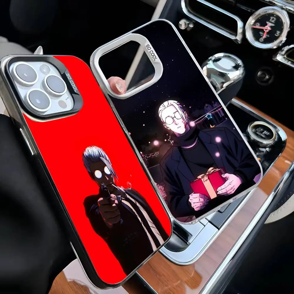 

Sakamoto days pattern design Phone Case For iPhone17,16,15,14,13,12,11 Plus,Pro Max White Matte Shockproof Cover