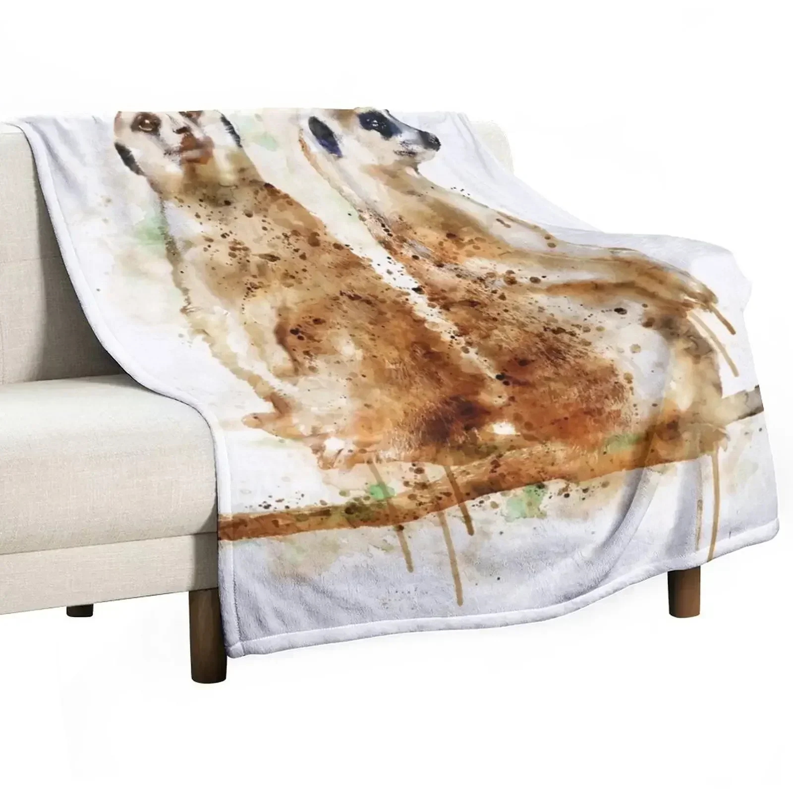 Meerkats Throw Blanket For Baby Multi-Purpose valentine gift ideas Decoratives warm winter Summer Blankets