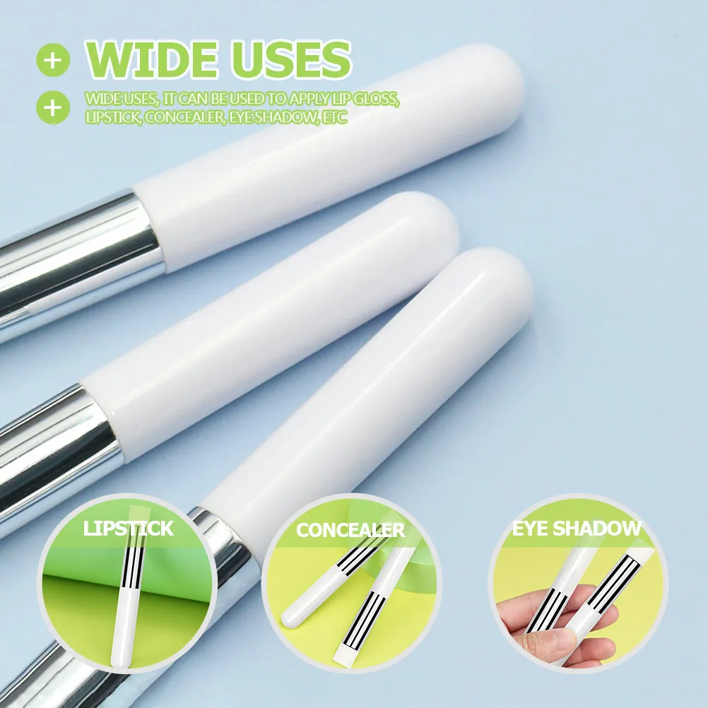 2Pcs Concealer Brush Small Size Ergonomic Design for Lip Gloss Lipstick Eye Shadow Application Makeup Tool for Women