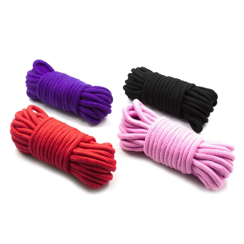 Corde de bondage en coton pour hommes et femmes, accessoire de menottes, fétiche, retenue de classeur, amusant, cosplay