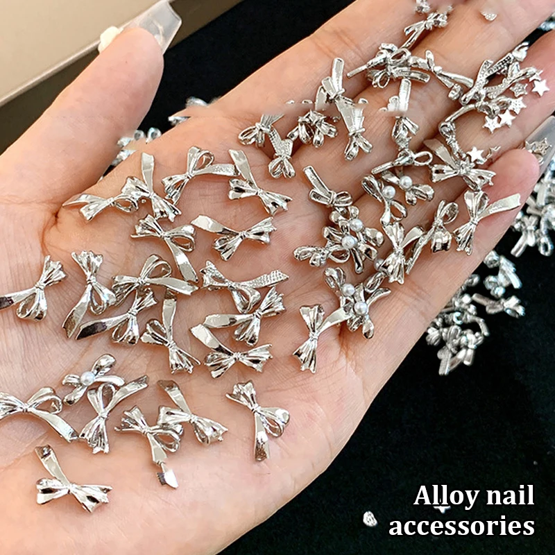 

Nail Charms Bows With Glittering Mini Diamonds 3d Bow Charms For Nail Bowtie Decorations And Bow Shaped Charms For Women