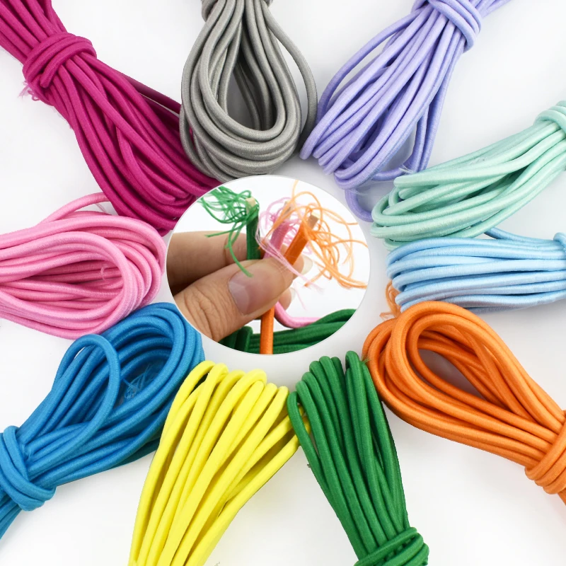 4mm Elastic Cords 5-50M for Hair & Sewing
